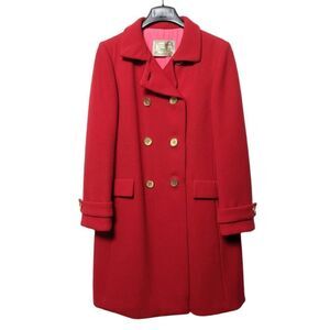 VINTAGE Crest Room Double Breasted Red Midi Coat L